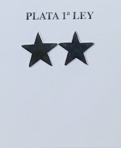 Pendiente plata estrella
